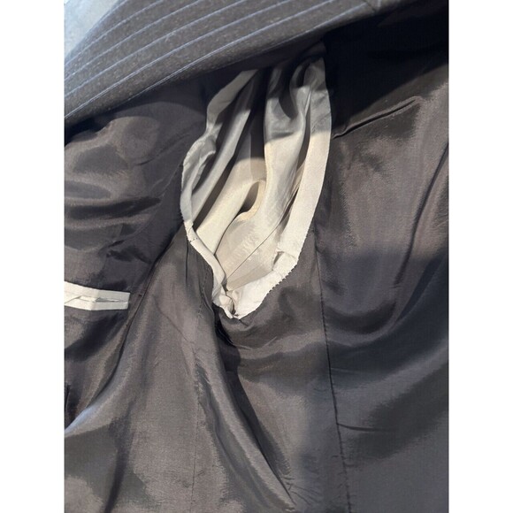 HUGO BOSS Mens Blazer Gray Pinstripe Two Button Sport Coat Suit Jacket Slim 40L - Picture 7 of 9